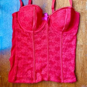 Sexy Little Things Red Floral Corset